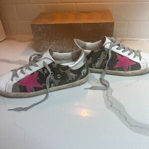 RARE Golden Goose Super star "Women's Canvas Camouflage Print Sneakers" - IT40